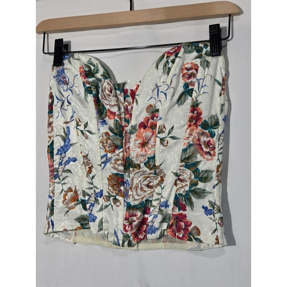 Victorias Secret‎ Bustier Corset S Gold Label Floral Jacquard Sweetheart Fairy